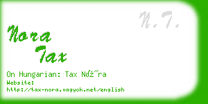 nora tax business card